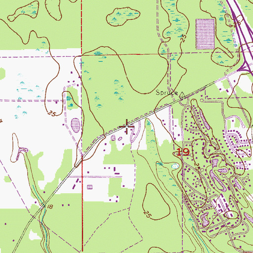 Topographic Map of Grace Baptist Church, FL