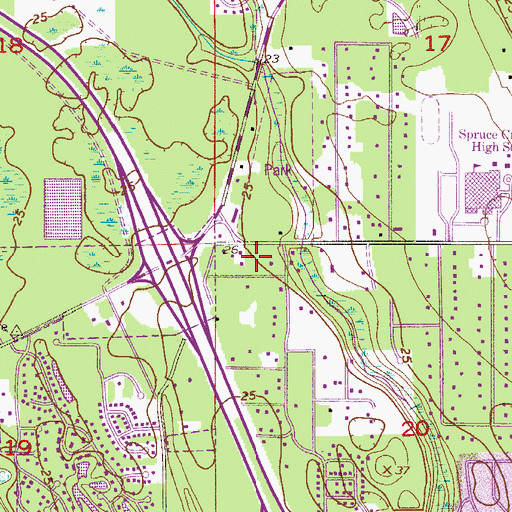 Topographic Map of Port Orange Christian Church, FL