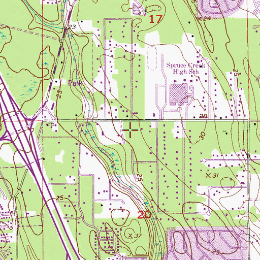 Topographic Map of Port Orange Church of the Nazarene, FL