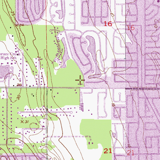 Topographic Map of Port Orange United Church of Christ, FL