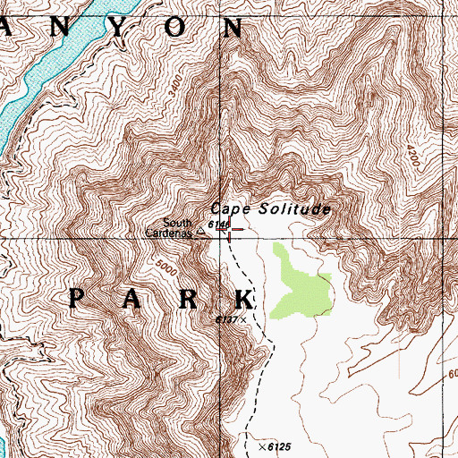 Topographic Map of Cape Solitude, AZ