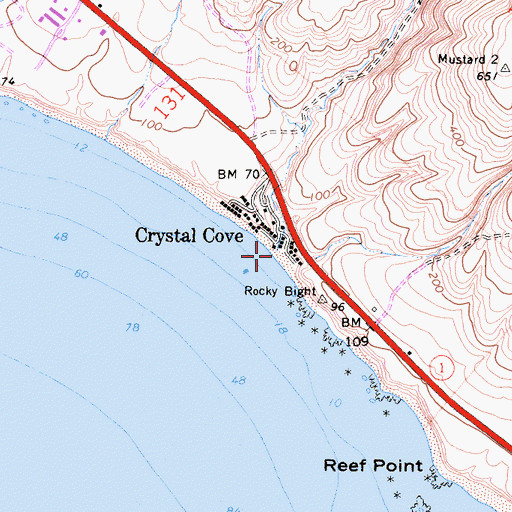 Topographic Map of Los Trancos Canyon, CA