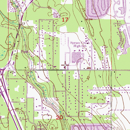 Topographic Map of Saint Lukes Anglican Church, FL