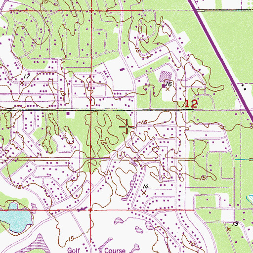 Topographic Map of Saint Lucie County Library System Morningside Branch Library, FL