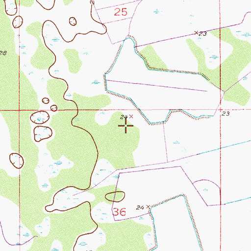 Topographic Map of Spring Run Golf Club, FL