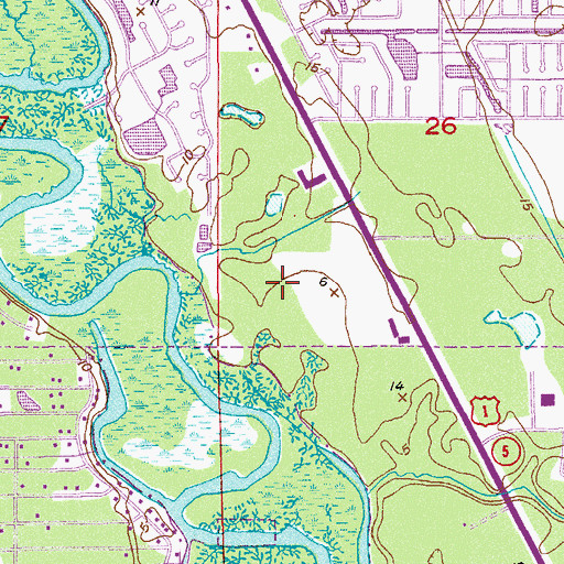 Topographic Map of La Buona Vita Mobile Home Park, FL