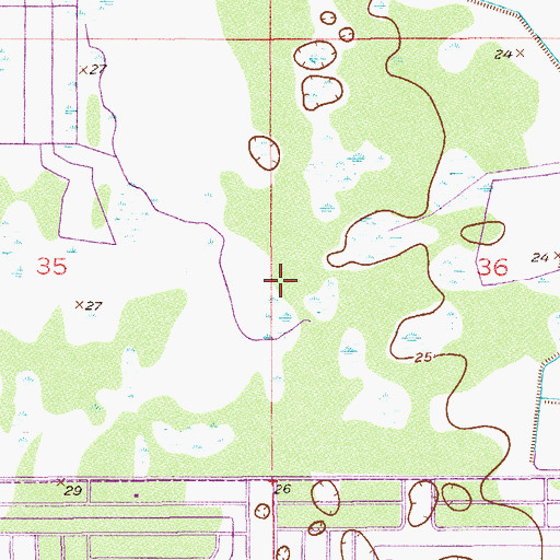 Topographic Map of All Villages Presbyterian Church, FL