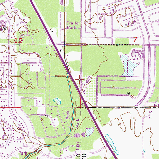 Topographic Map of Berean Church of God, FL