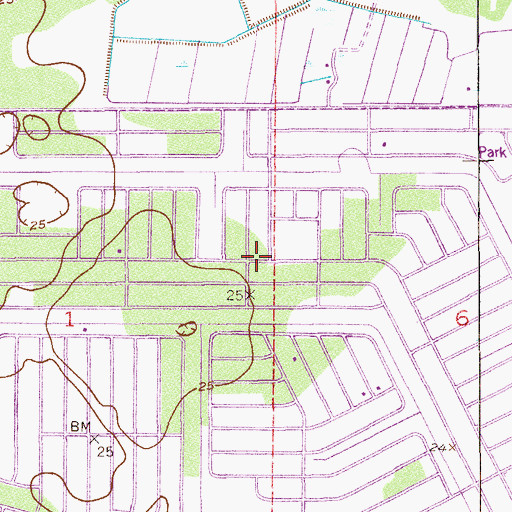 Topographic Map of Del Rio Fellowship Church, FL