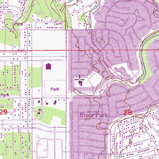 Topographic Map of First Baptist Church of Port Saint Lucie, FL