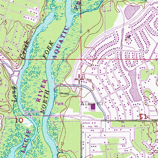 Topographic Map of First Presbyterian Church of Port Saint Lucie, FL