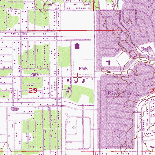 Topographic Map of First United Methodist Church, FL