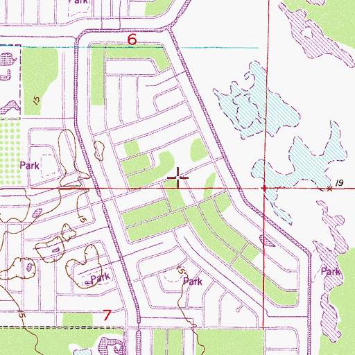 Topographic Map of Heritage Baptist Church, FL