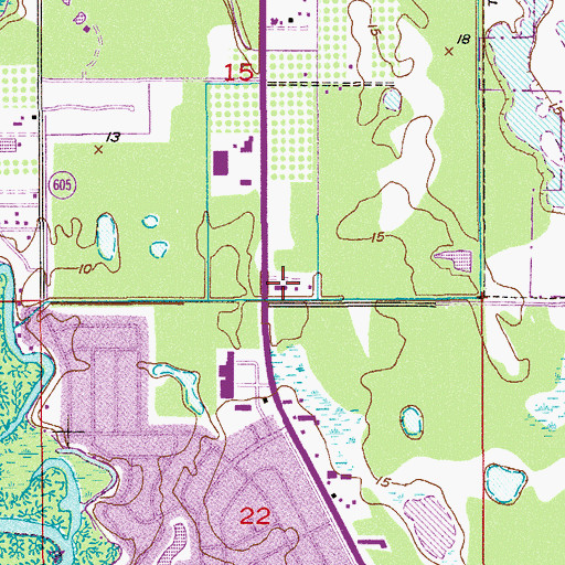 Topographic Map of Holy Faith Episcopal Church, FL