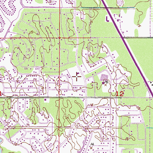 Topographic Map of Morningside Church, FL