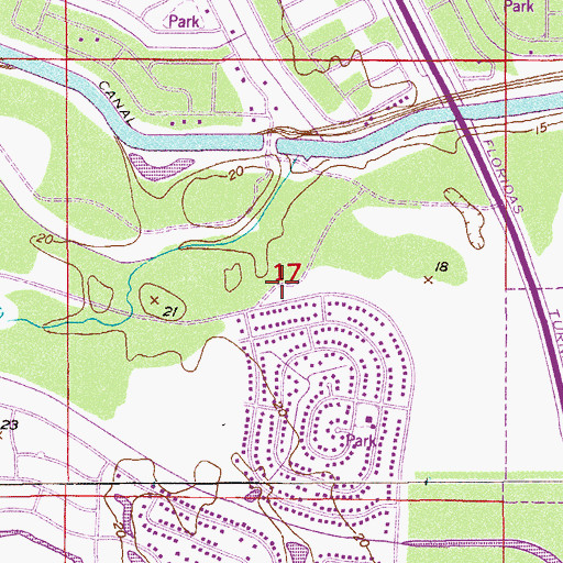 Topographic Map of Port Saint Lucie Seventh Day Adventist Church, FL