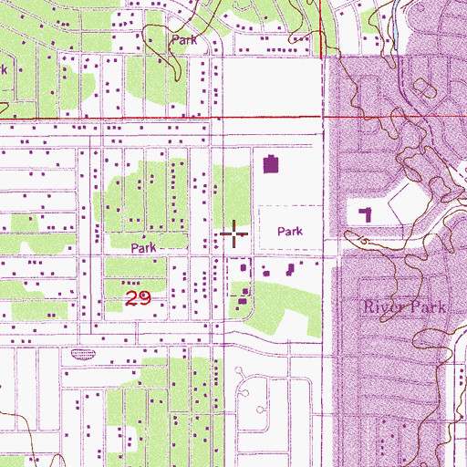 Topographic Map of Saint Andrew Lutheran Church, FL