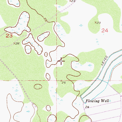 Topographic Map of Saint Bernadette Catholic Church, FL