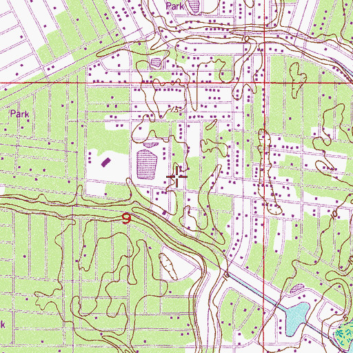 Topographic Map of The Sanctuary Family Worship Center, FL