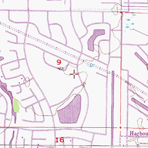 Topographic Map of Stonecrest Country Club, FL
