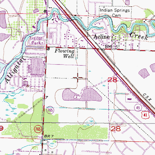 Topographic Map of Sugar Mill Country Club, FL