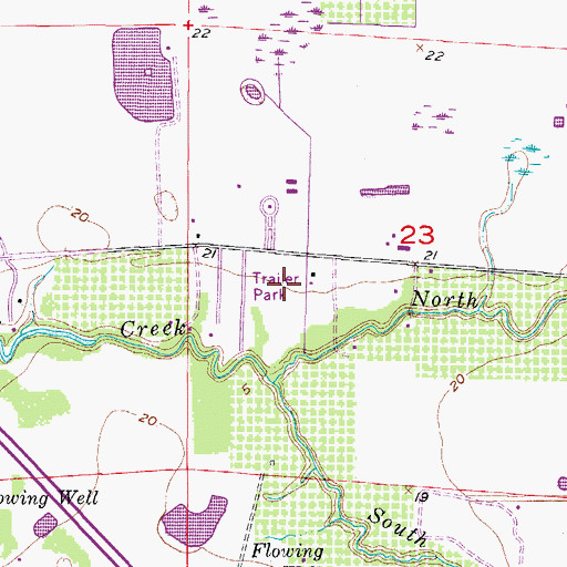 Topographic Map of Ventura Lakes Mobile Home Park, FL