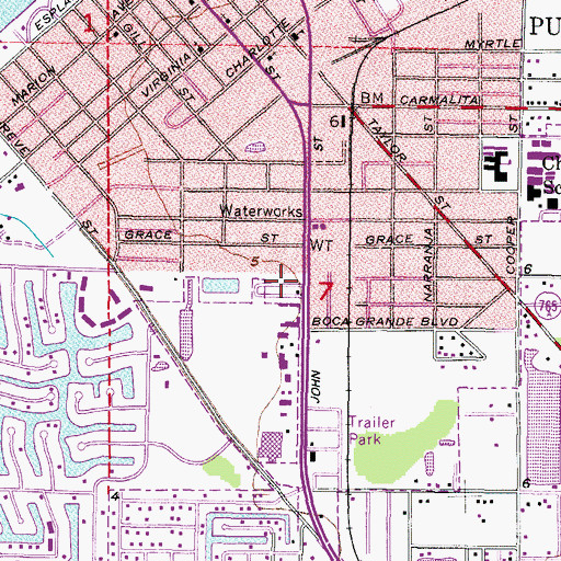 Topographic Map of Slip - Not Mobile Home Park, FL