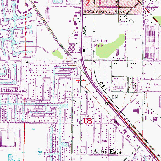 Topographic Map of Church of Christ of Peace River, FL