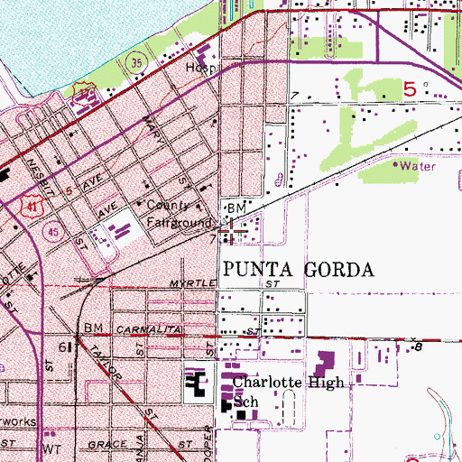 Topographic Map of Church of God of Prophecy, FL