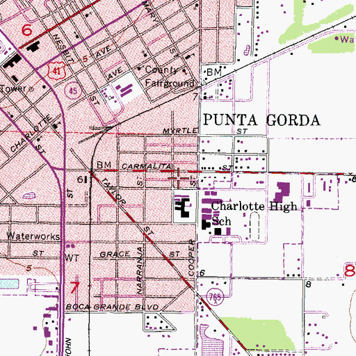 Topographic Map of Church of the Nazarene, FL
