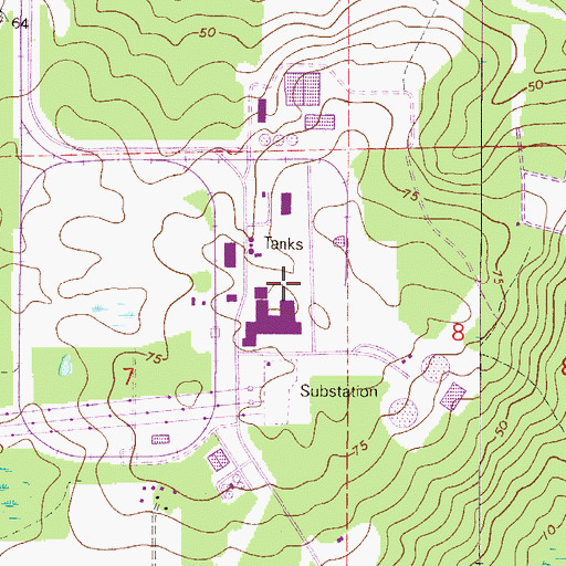 Topographic Map of Seminole Power Plant, FL