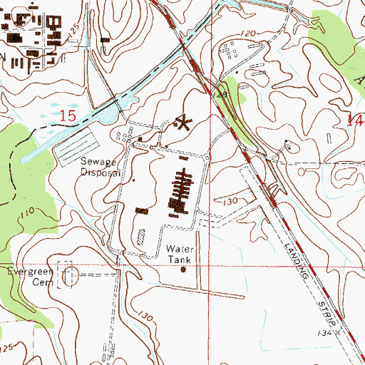 Topographic Map of Florida State Prison, FL