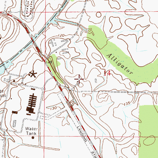 Topographic Map of New River Correctional Institution East (historical), FL