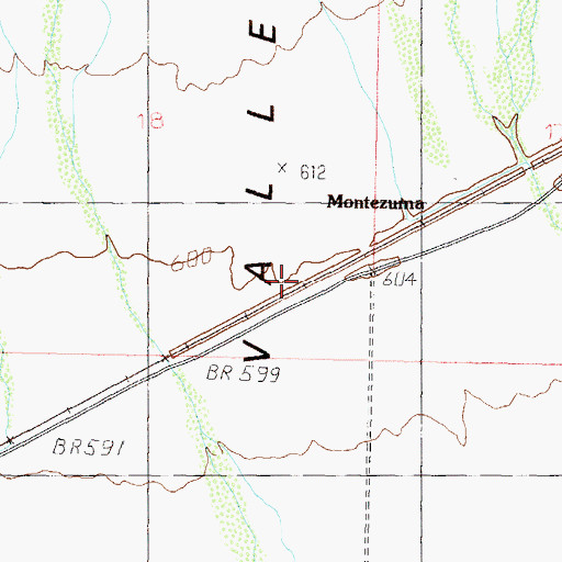 Topographic Map of Montezuma, AZ
