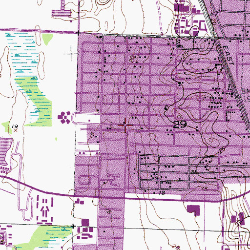 Topographic Map of Lindsey Davis Senior Community Center, FL