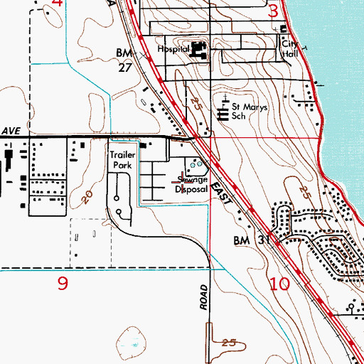 Topographic Map of Rockledge Wastewater Treatment and Water Reclamation Facility, FL