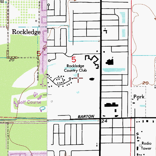 Topographic Map of Summit View Golf Club, FL