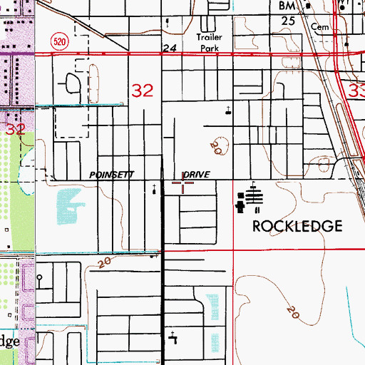 Topographic Map of Faith Temple Church of God, FL
