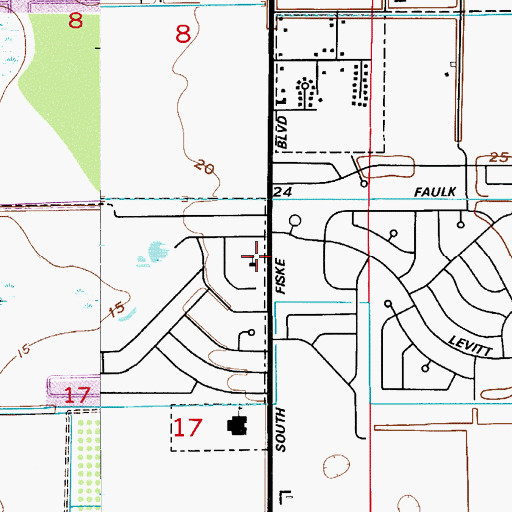 Topographic Map of Hope United Church of Christ, FL