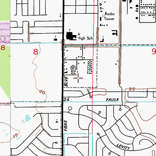 Topographic Map of Rockledge Church of Christ, FL