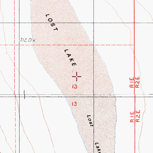 Topographic Map of Lost Lake, CA