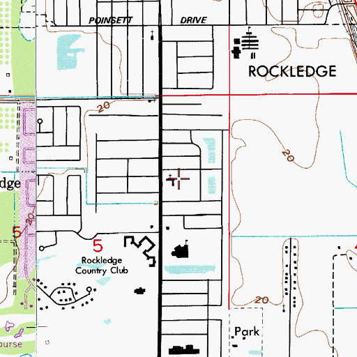 Topographic Map of Trinity Lutheran Church, FL