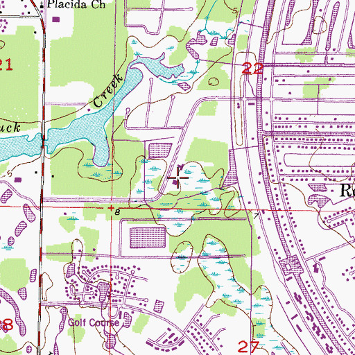 Topographic Map of Faith Lutheran Church, FL