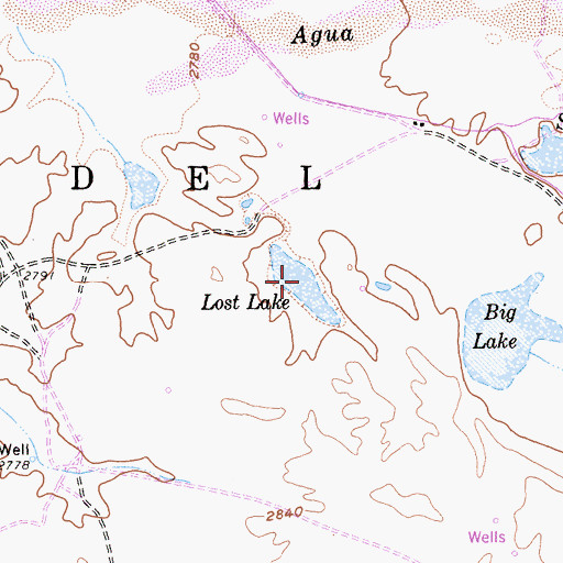 Topographic Map of Lost Lake, CA