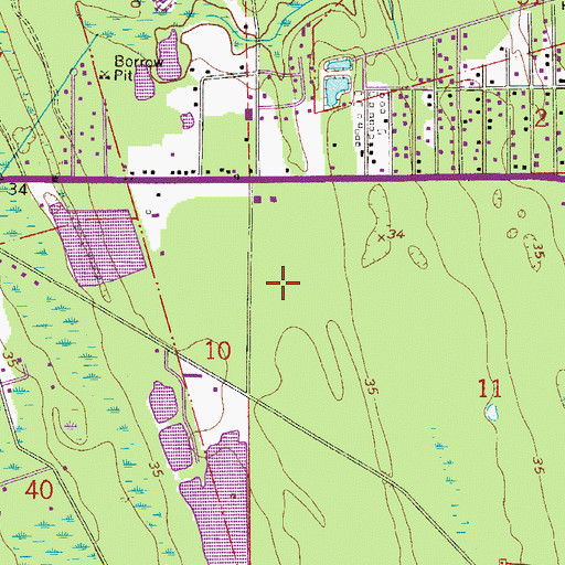 Topographic Map of Saint Johns River Community College Saint Augustine Campus Administration Building, FL
