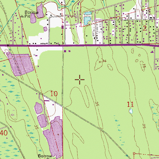 Topographic Map of Saint Johns River Community College Saint Augustine Campus Classroom Building, FL