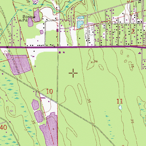 Topographic Map of Saint Johns River Community College Saint Augustine Campus Science Building, FL
