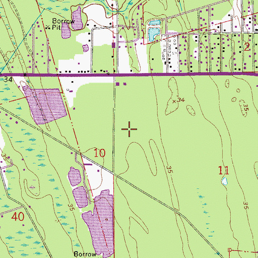 Topographic Map of Saint Johns River Community College Saint Augustine Campus Viking Center, FL