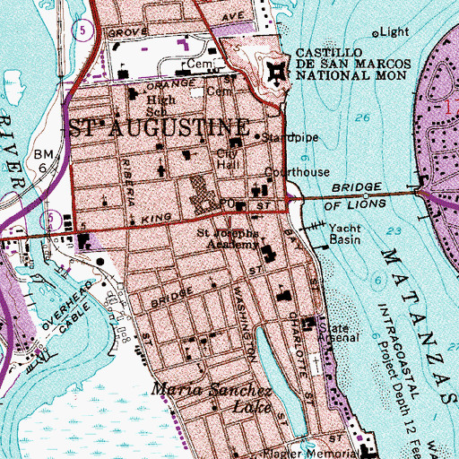 Topographic Map of Lightner Museum, FL