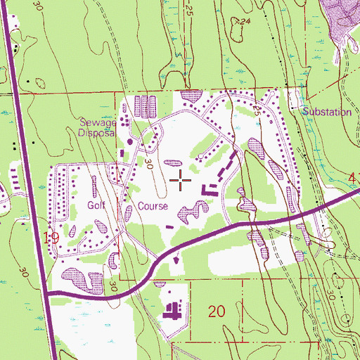 Topographic Map of The Country Club at Heathrow, FL